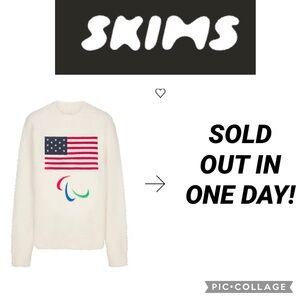 NWT 🇺🇸 SKIMS FOR TEAM USA COZY UNISEX PARALYMPIC SLEEP TOP SIZE S/M